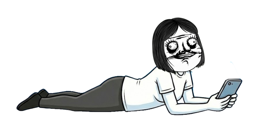 Me Gustina with phone